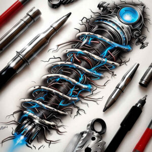 Biomechanika - Free tattoo design ideas ai genereted - inkby.ai