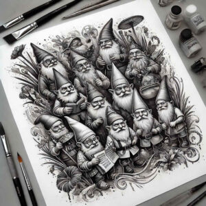 Surrealistyczne postacie - Free tattoo design ideas ai genereted - inkby.ai