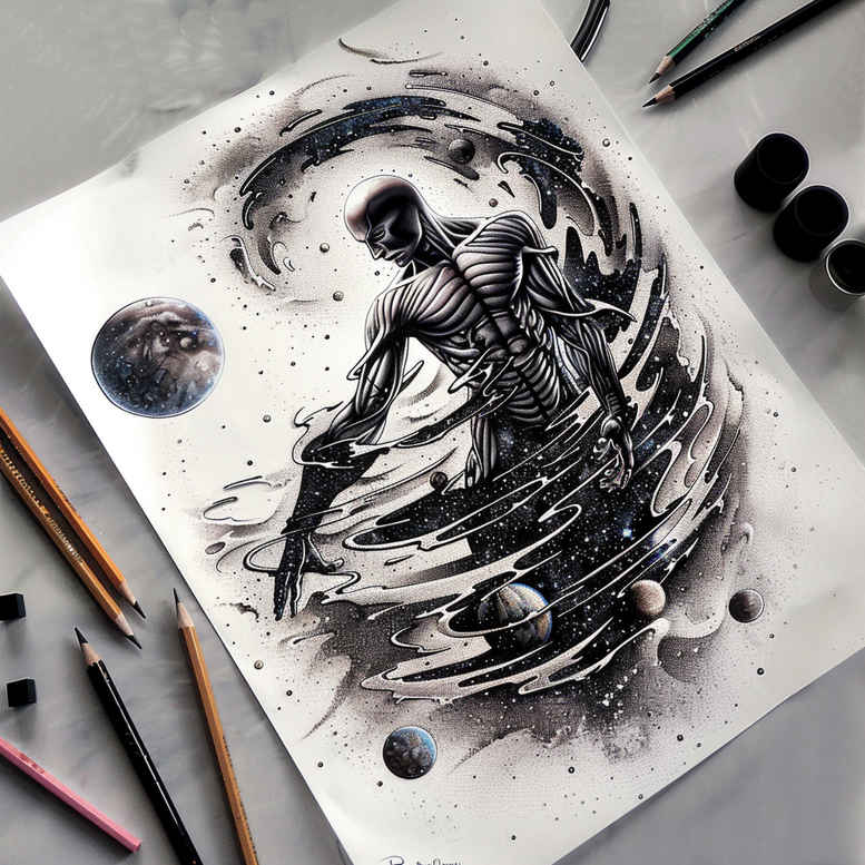 Surrealistyczne postacie - Free tattoo design ideas ai genereted - inkby.ai