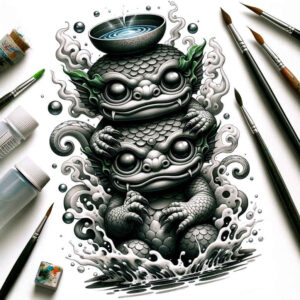 Surrealistyczne postacie - Free tattoo design ideas ai genereted - inkby.ai