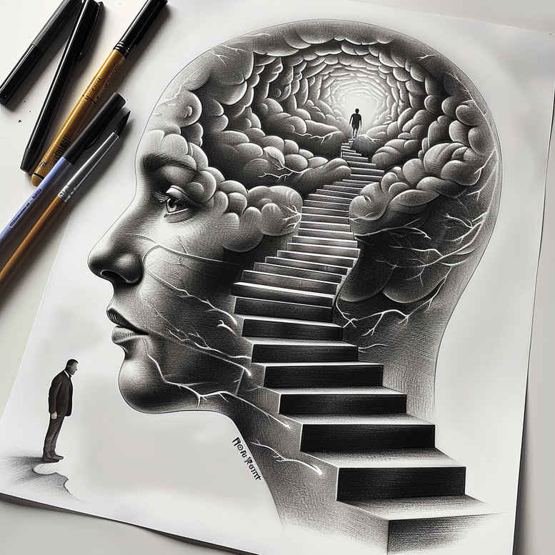 Surrealistyczne postacie - Free tattoo design ideas ai genereted - inkby.ai