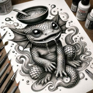 Surrealistyczne postacie - Free tattoo design ideas ai genereted - inkby.ai
