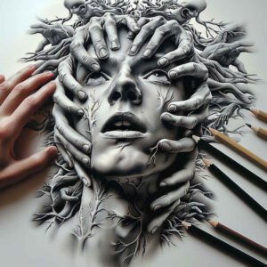 Surrealistyczne postacie - Free tattoo design ideas ai genereted - inkby.ai