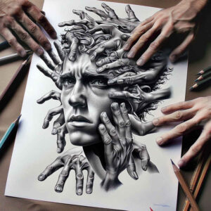 Surrealistyczne postacie - Free tattoo design ideas ai genereted - inkby.ai
