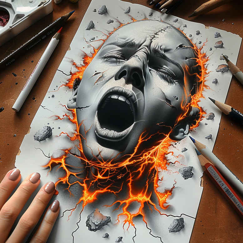 Surrealistyczne postacie - Free tattoo design ideas ai genereted - inkby.ai