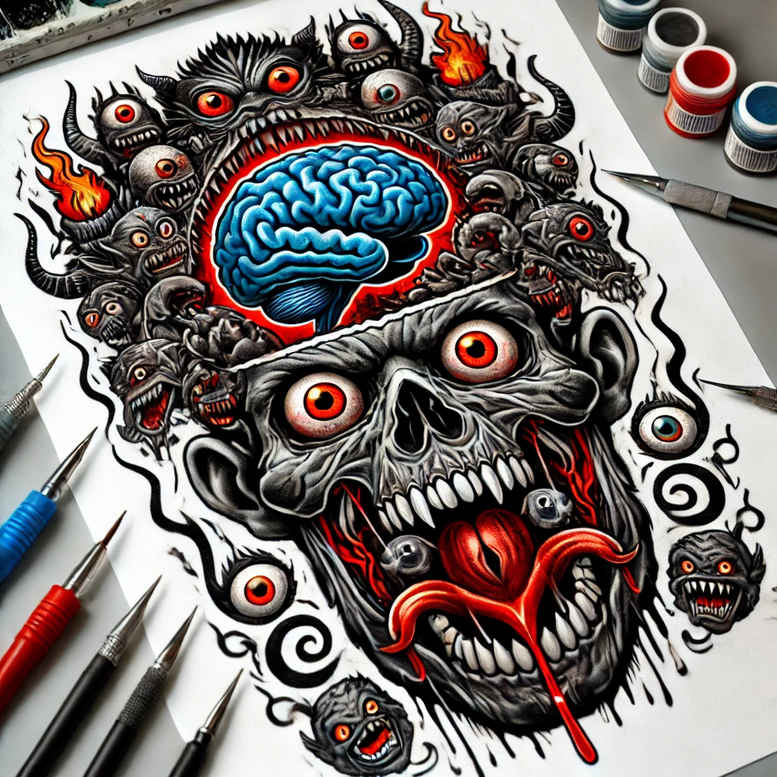 Inne mroczne - Free tattoo design ideas ai genereted - inkby.ai