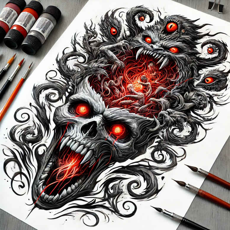 Inne mroczne - Free tattoo design ideas ai genereted - inkby.ai
