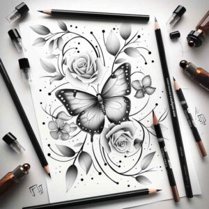 Motyle ćmy ważki - Free tattoo design ideas ai genereted - inkby.ai