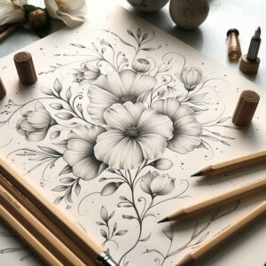 Delikatne kwiaty - Free tattoo design ideas ai genereted - inkby.ai