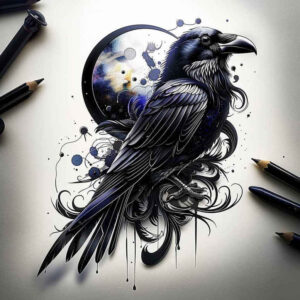 Kruki i wrony - Free tattoo design ideas ai genereted - inkby.ai