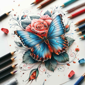 Motyle ćmy ważki - Free tattoo design ideas ai genereted - inkby.ai