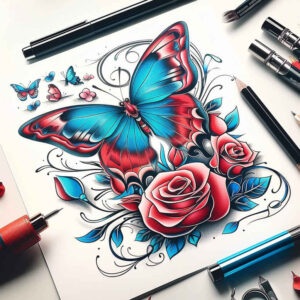 Motyle ćmy ważki - Free tattoo design ideas ai genereted - inkby.ai