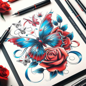 Motyle ćmy ważki - Free tattoo design ideas ai genereted - inkby.ai