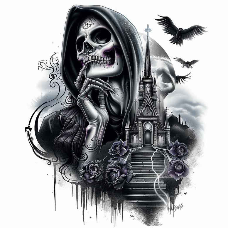Inne mroczne - Free tattoo design ideas ai genereted - inkby.ai