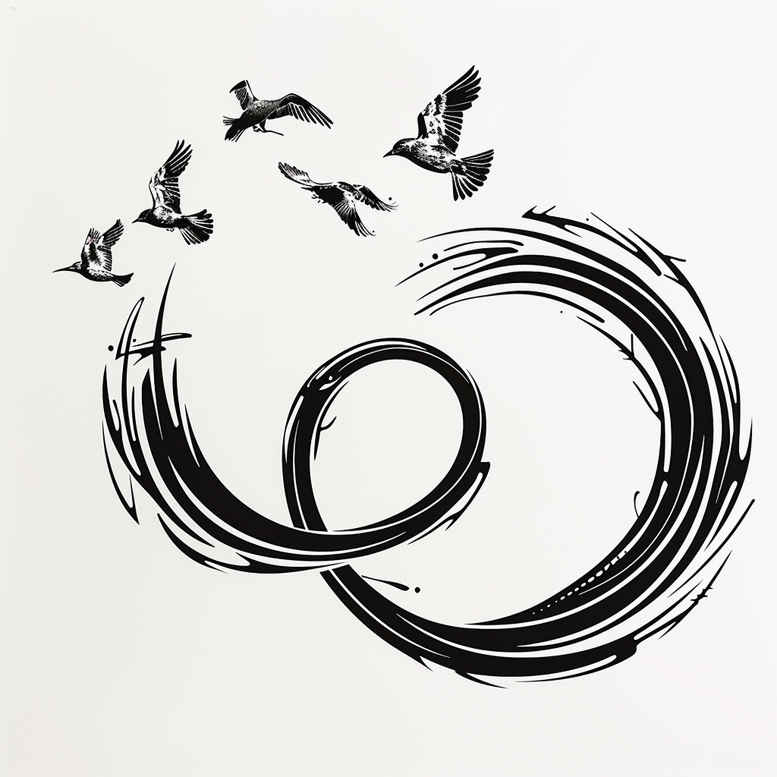 Piórka - Free tattoo design ideas ai genereted - inkby.ai