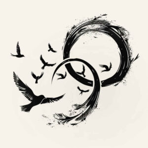 Piórka - Free tattoo design ideas ai genereted - inkby.ai