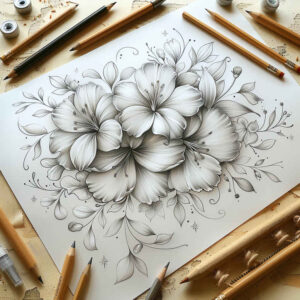 Delikatne kwiaty - Free tattoo design ideas ai genereted - inkby.ai