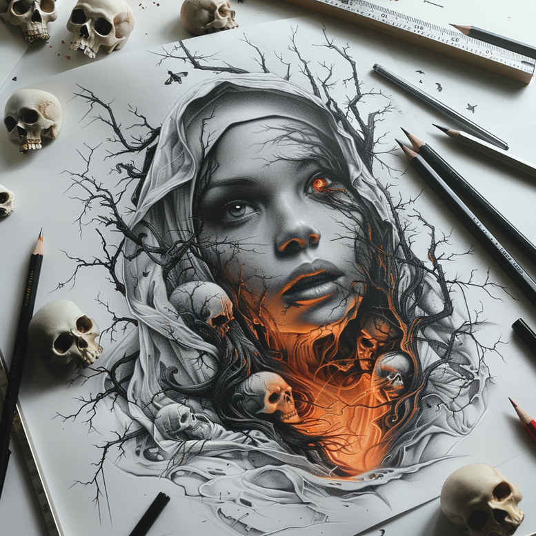 Inne mroczne - Free tattoo design ideas ai genereted - inkby.ai
