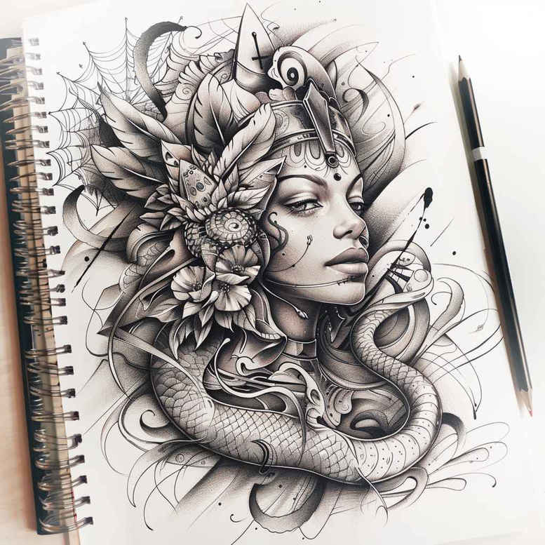 Inne mroczne - Free tattoo design ideas ai genereted - inkby.ai