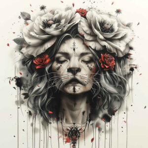Surrealistyczne postacie - Free tattoo design ideas ai genereted - inkby.ai