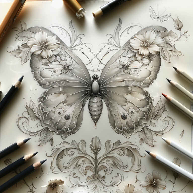 Motyle ćmy ważki - Free tattoo design ideas ai genereted - inkby.ai