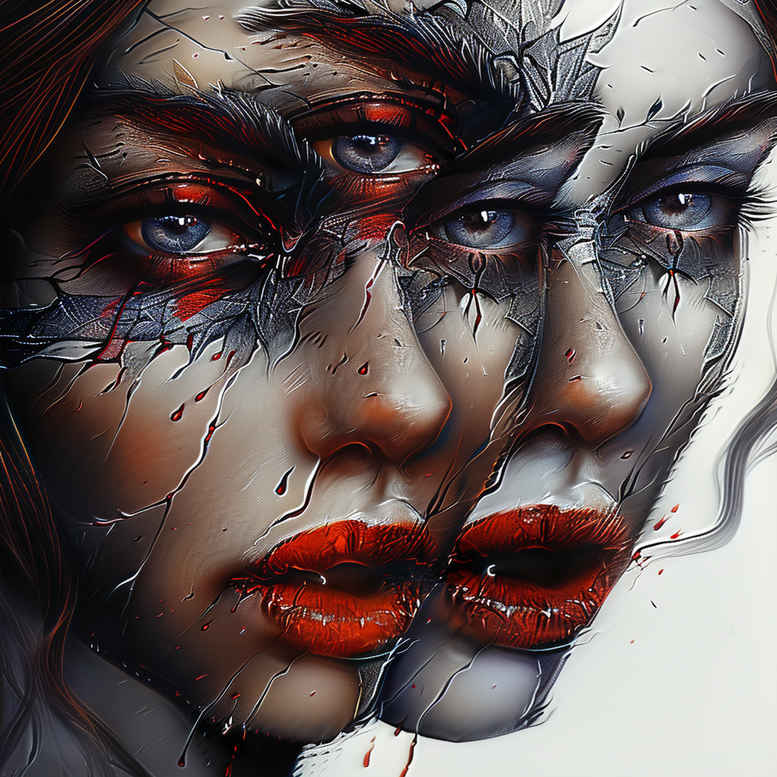 Surrealistyczne postacie - Free tattoo design ideas ai genereted - inkby.ai