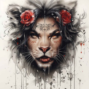Surrealistyczne postacie - Free tattoo design ideas ai genereted - inkby.ai