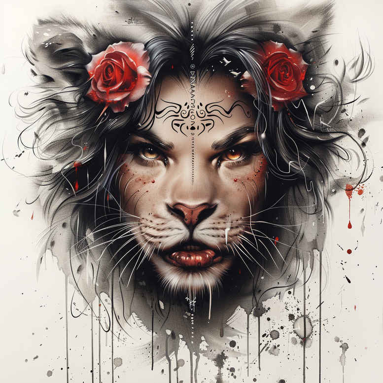 Surrealistyczne postacie - Free tattoo design ideas ai genereted - inkby.ai