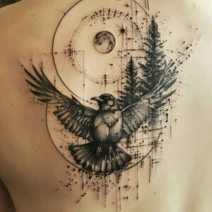 Kruki i wrony - Free tattoo design ideas ai genereted - inkby.ai
