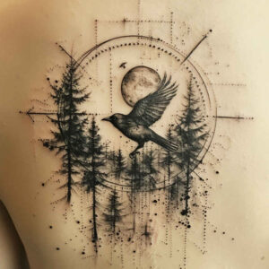 Kruki i wrony - Free tattoo design ideas ai genereted - inkby.ai