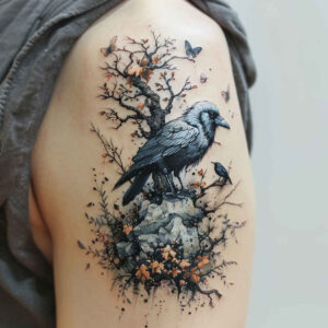 Kruki i wrony - Free tattoo design ideas ai genereted - inkby.ai