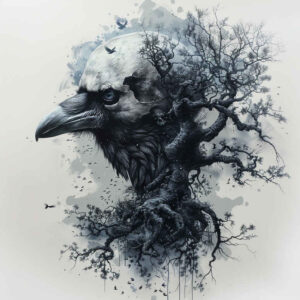 Kruki i wrony - Free tattoo design ideas ai genereted - inkby.ai
