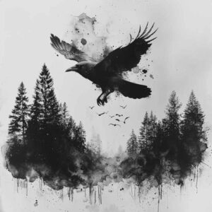 Kruki i wrony - Free tattoo design ideas ai genereted - inkby.ai