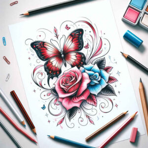 Motyle ćmy ważki - Free tattoo design ideas ai genereted - inkby.ai