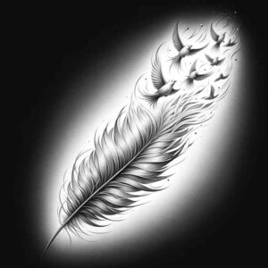 Piórka - Free tattoo design ideas ai genereted - inkby.ai