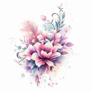 Delikatne kwiaty - Free tattoo design ideas ai genereted - inkby.ai