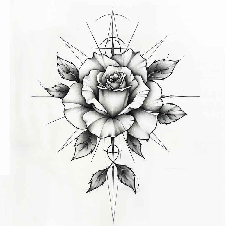 Delikatne kwiaty - Free tattoo design ideas ai genereted - inkby.ai