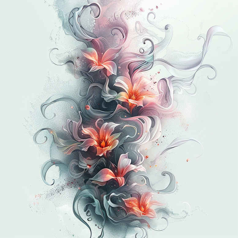 Delikatne kwiaty - Free tattoo design ideas ai genereted - inkby.ai