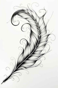 Piórka - Free tattoo design ideas ai genereted - inkby.ai