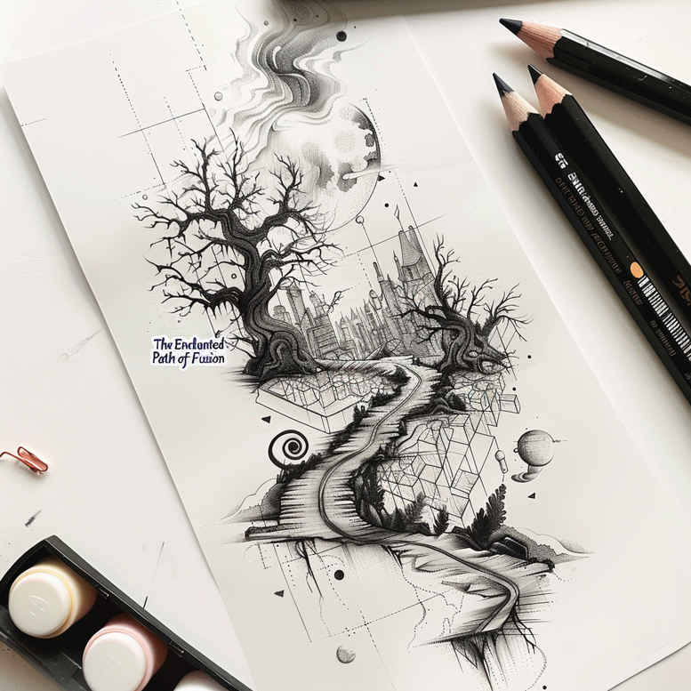 life-journey-path-tattoo-realism-natural-look-for-fingers – tattoo design ideas free ai generated – Gallery: path-road-inkby-ai