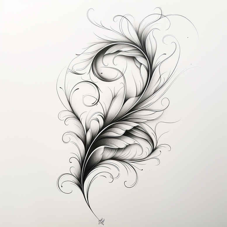 Piórka - Free tattoo design ideas ai genereted - inkby.ai