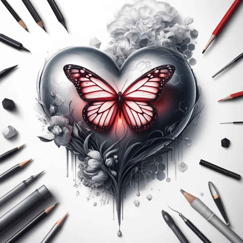 Motyle ćmy ważki - Free tattoo design ideas ai genereted - inkby.ai
