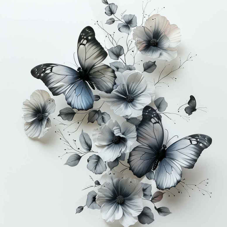 Motyle ćmy ważki - Free tattoo design ideas ai genereted - inkby.ai