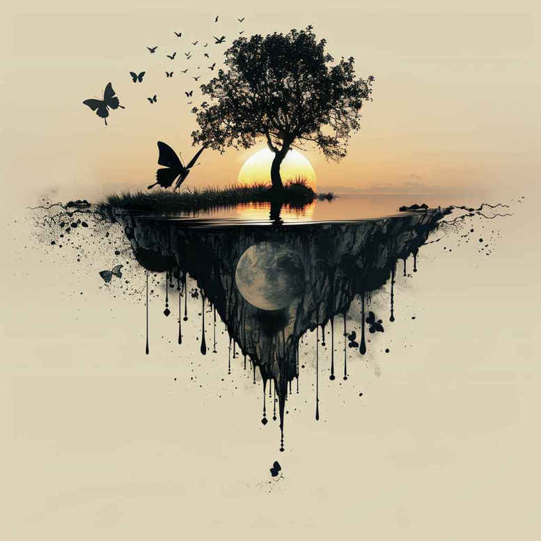 Motyle ćmy ważki - Free tattoo design ideas ai genereted - inkby.ai