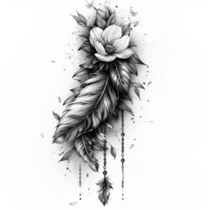 Piórka - Free tattoo design ideas ai genereted - inkby.ai