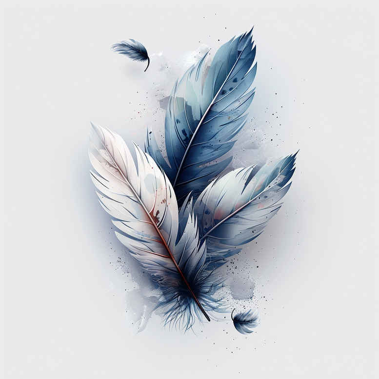 Piórka - Free tattoo design ideas ai genereted - inkby.ai