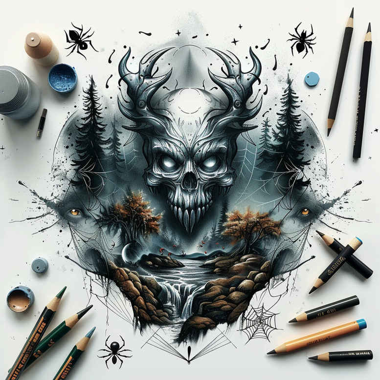 Inne mroczne - Free tattoo design ideas ai genereted - inkby.ai