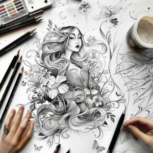 Postacie. - Free tattoo design ideas ai genereted - inkby.ai