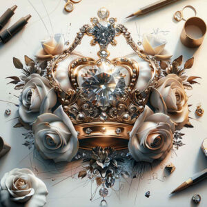 Korony i diamenty - Free tattoo design ideas ai genereted - inkby.ai