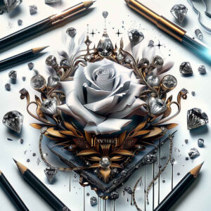 Korony i diamenty - Free tattoo design ideas ai genereted - inkby.ai